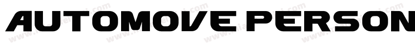 Automove Personal Use字体转换